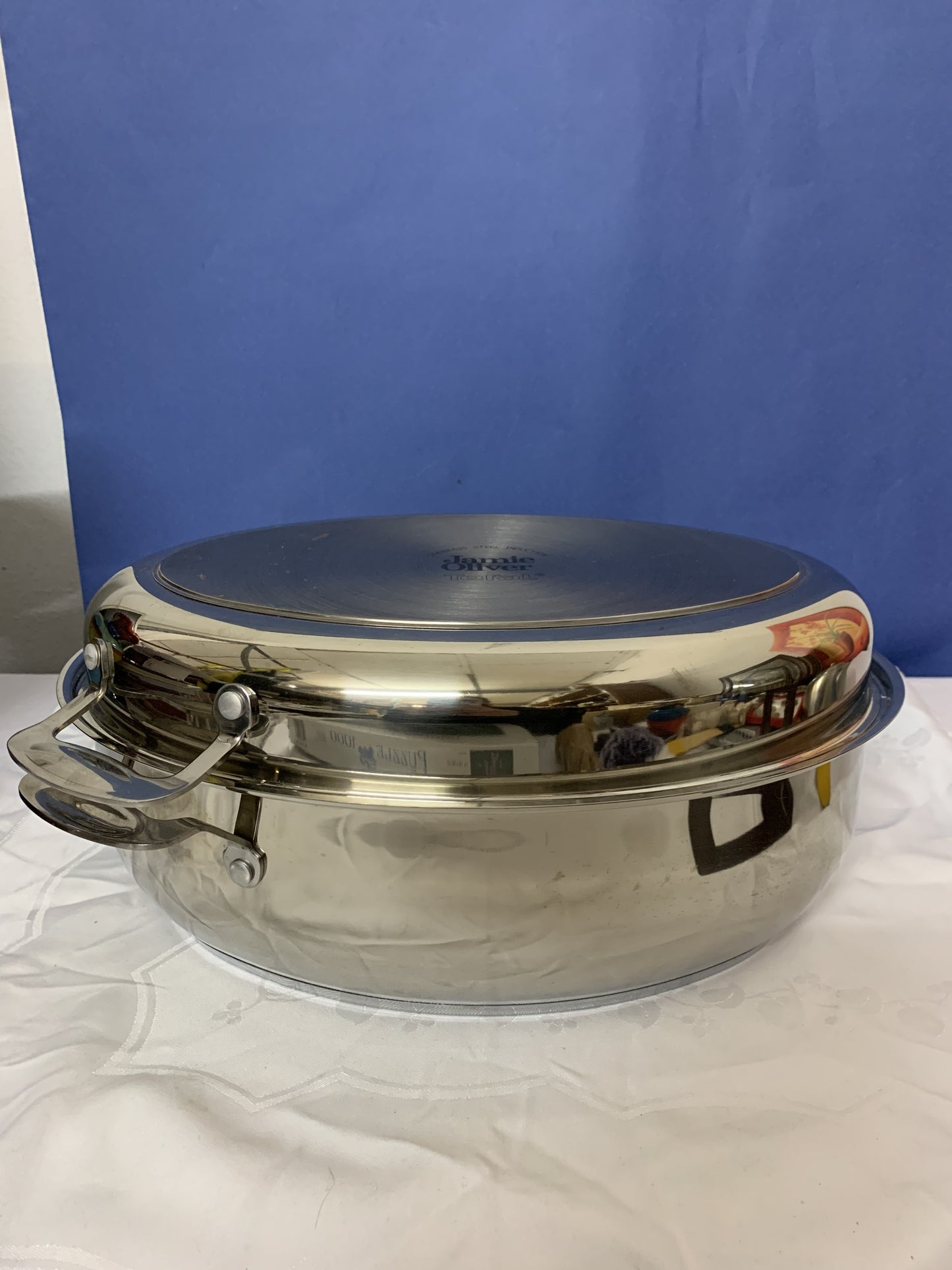Tefal Stainless Steel Jamie Oliver Induction Bräter mit Deckel Oval