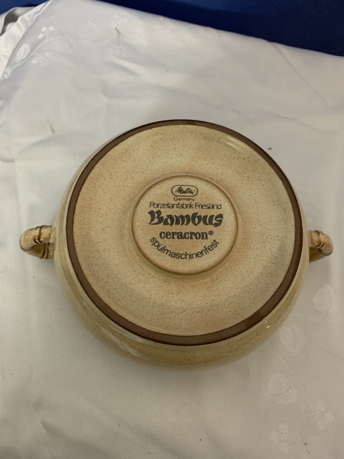 Stövchen Teewärmer Kanne mit Deckel, 1,2 ltr. Melitta Friesland Ceracron Bambus