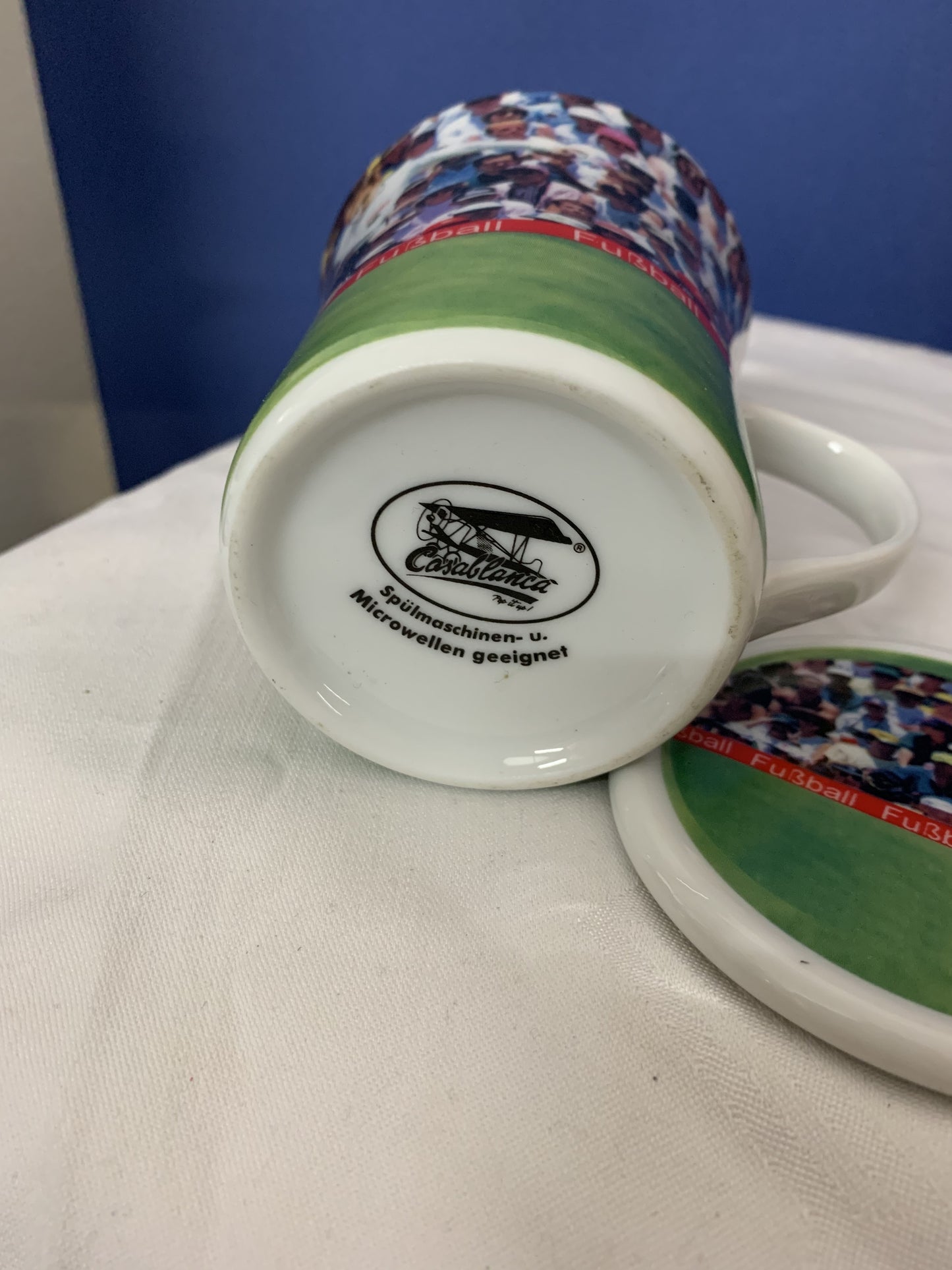 Casablanca Fußball Kaffeebecher mit Deckel