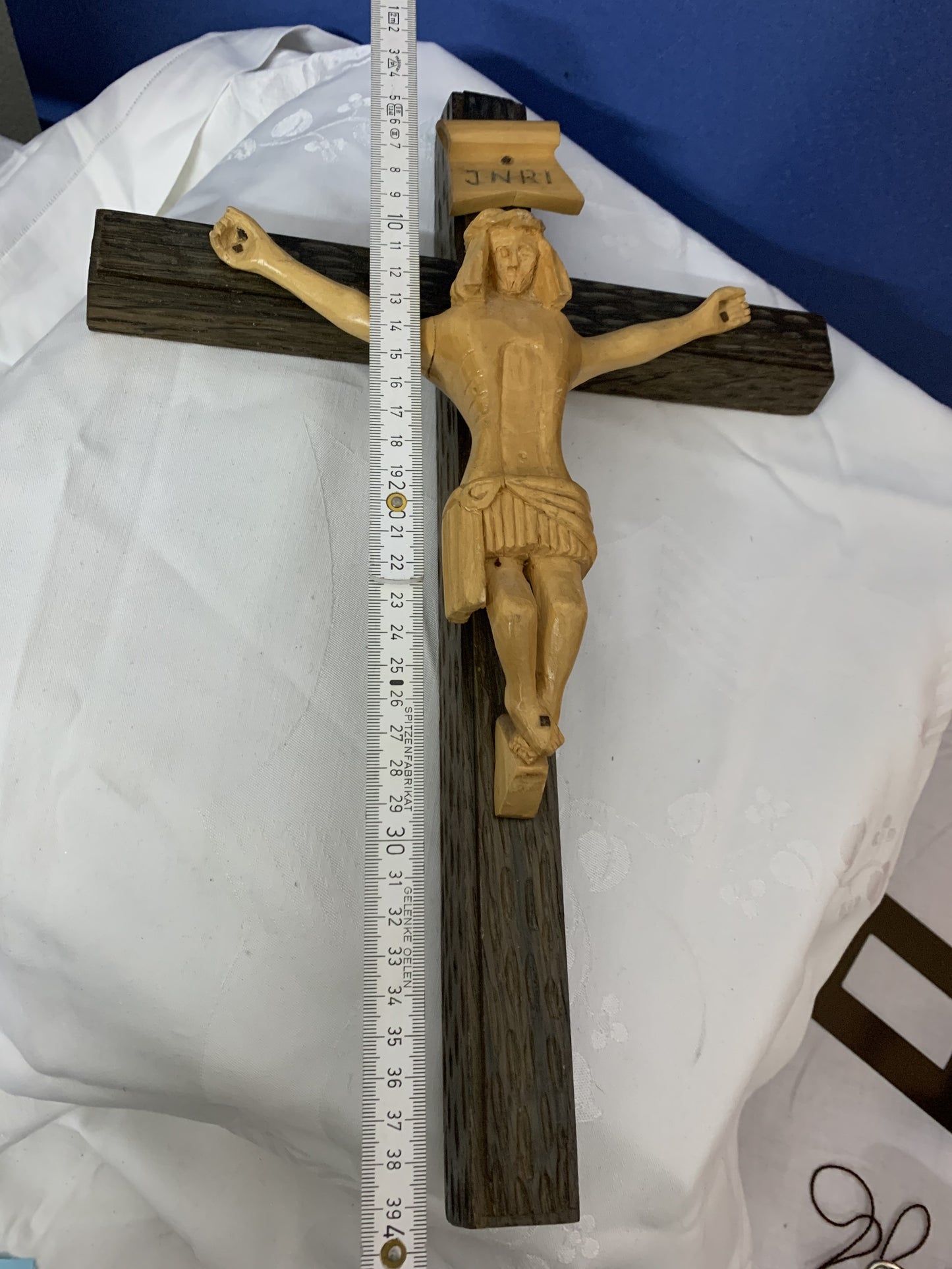 Vintage Holz Kreuz, Jesus am Kreuz, Wandbehänge
