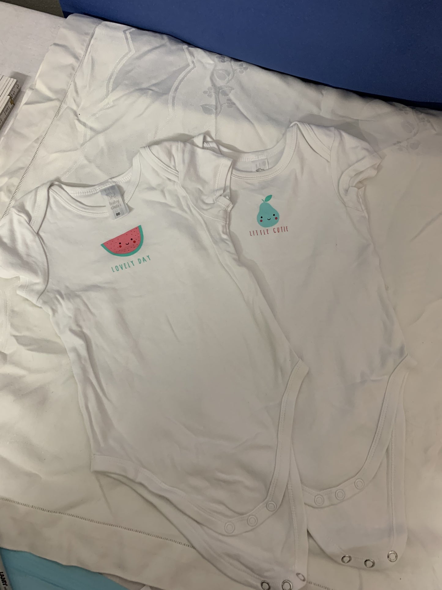 2er Wickelbodys, Kurzarm, gr.86, Baby Club