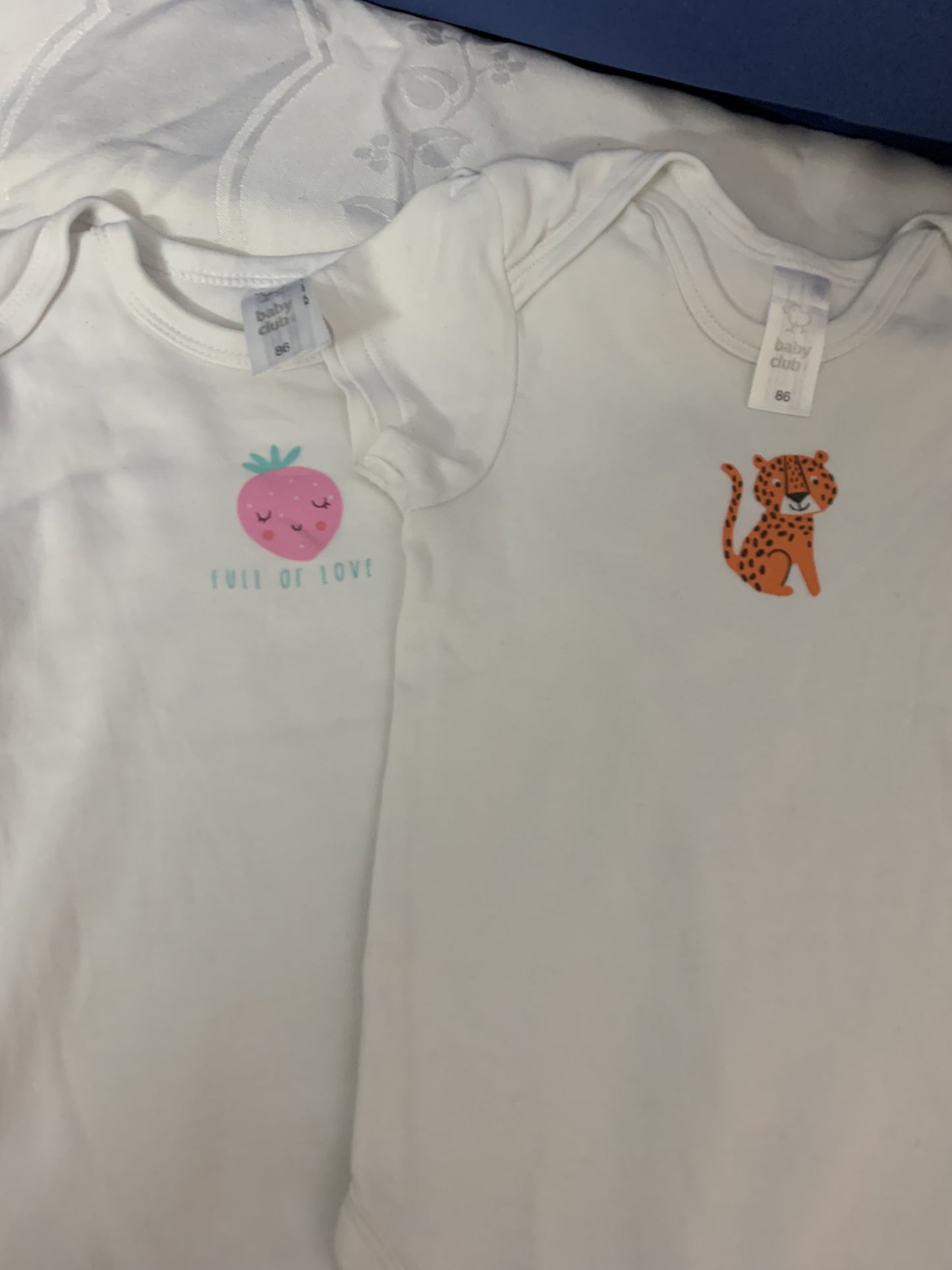 2er Wickelbodys, Kurzarm, gr.86, Baby Club