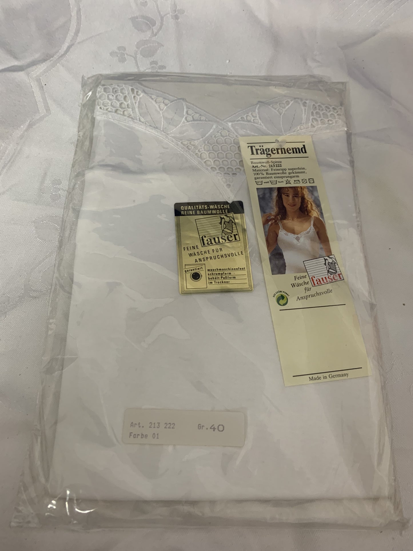 Trägerhemd von Fauser, %100 Baumwolle, neu