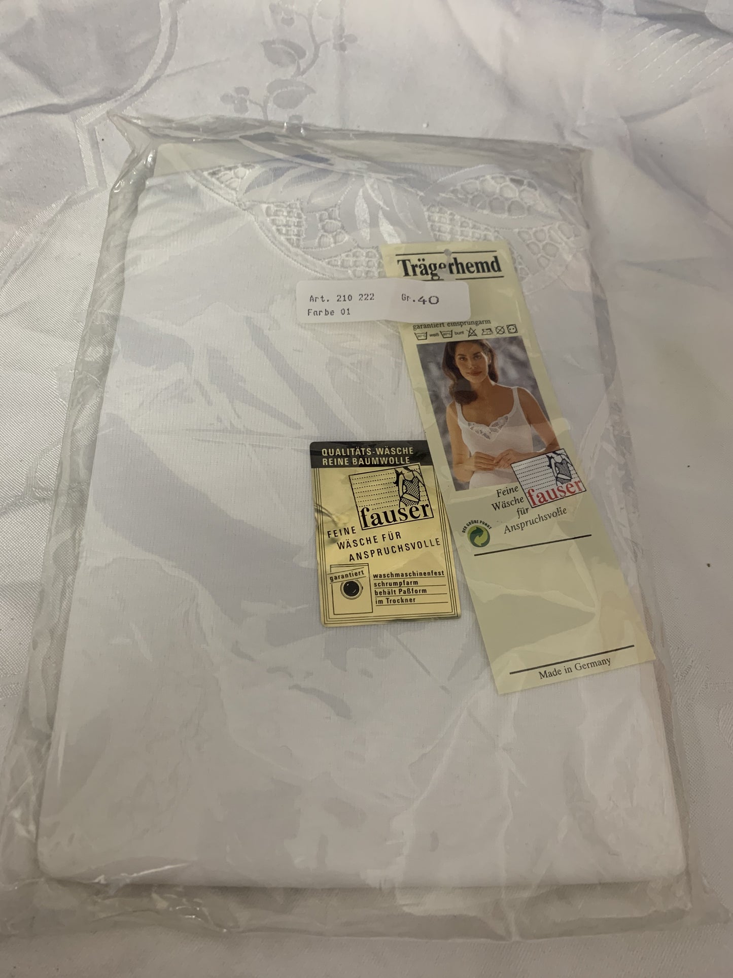Trägerhemd von Fauser, %100 Baumwolle, neu