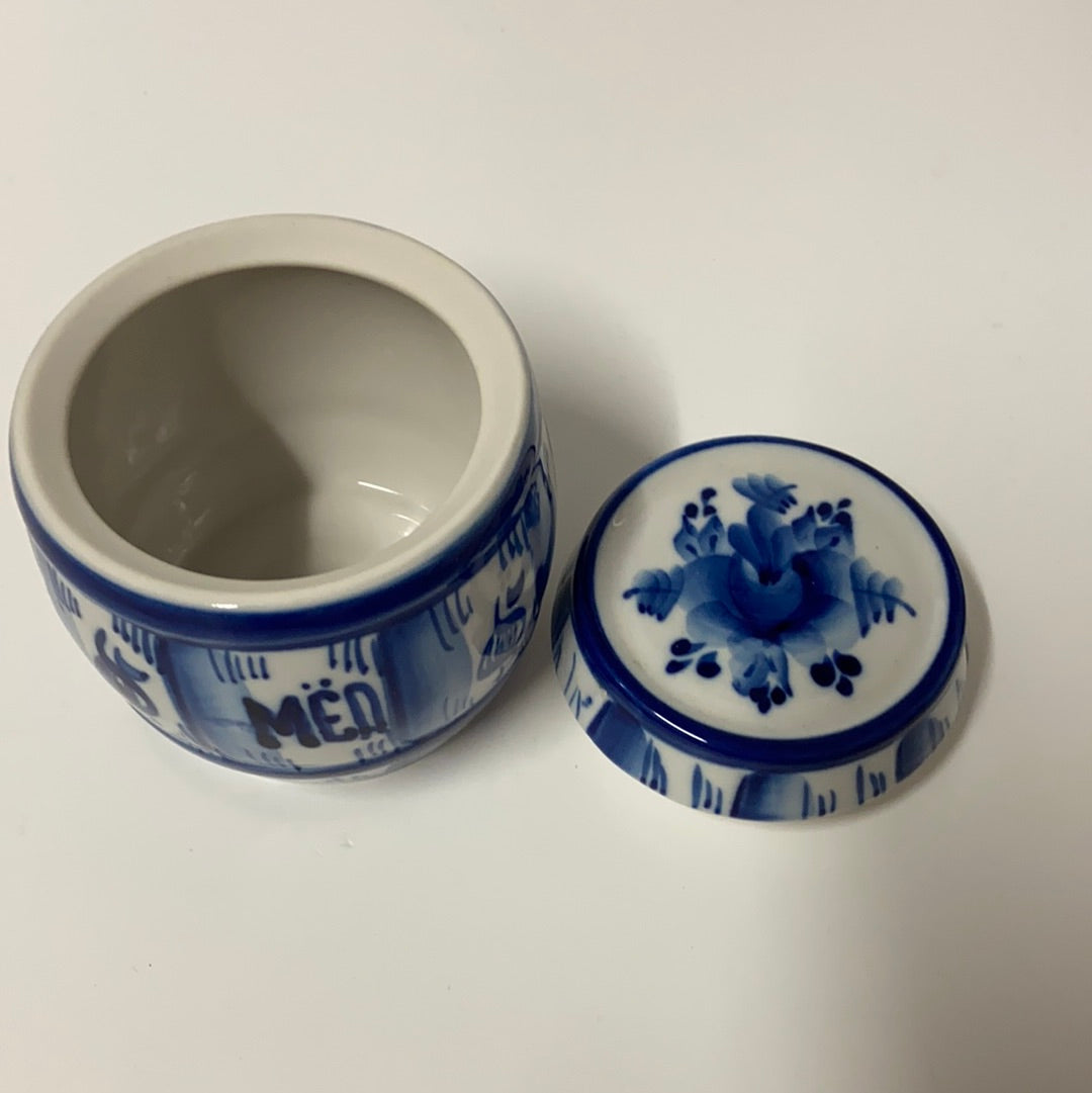 Honigtopf Porzellan Made in Russia