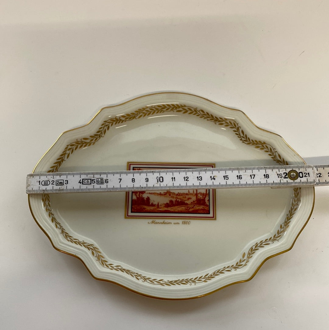 Teller mit Motiv aus Mannheim um 1800