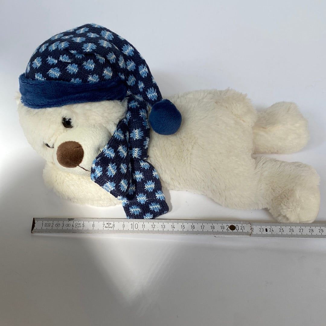 Bär mit Mütze und Schal