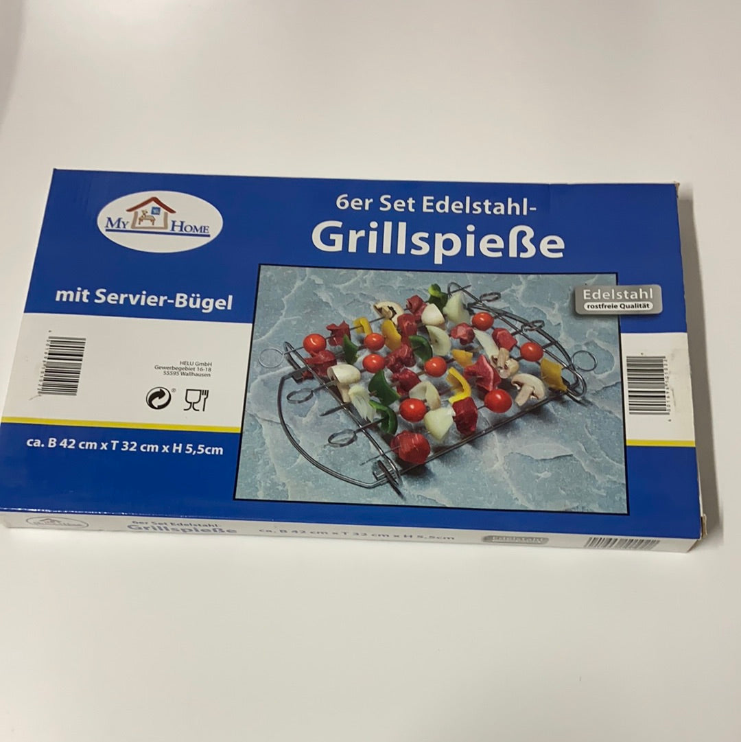 Edelstahl Grillspieße 6er Set