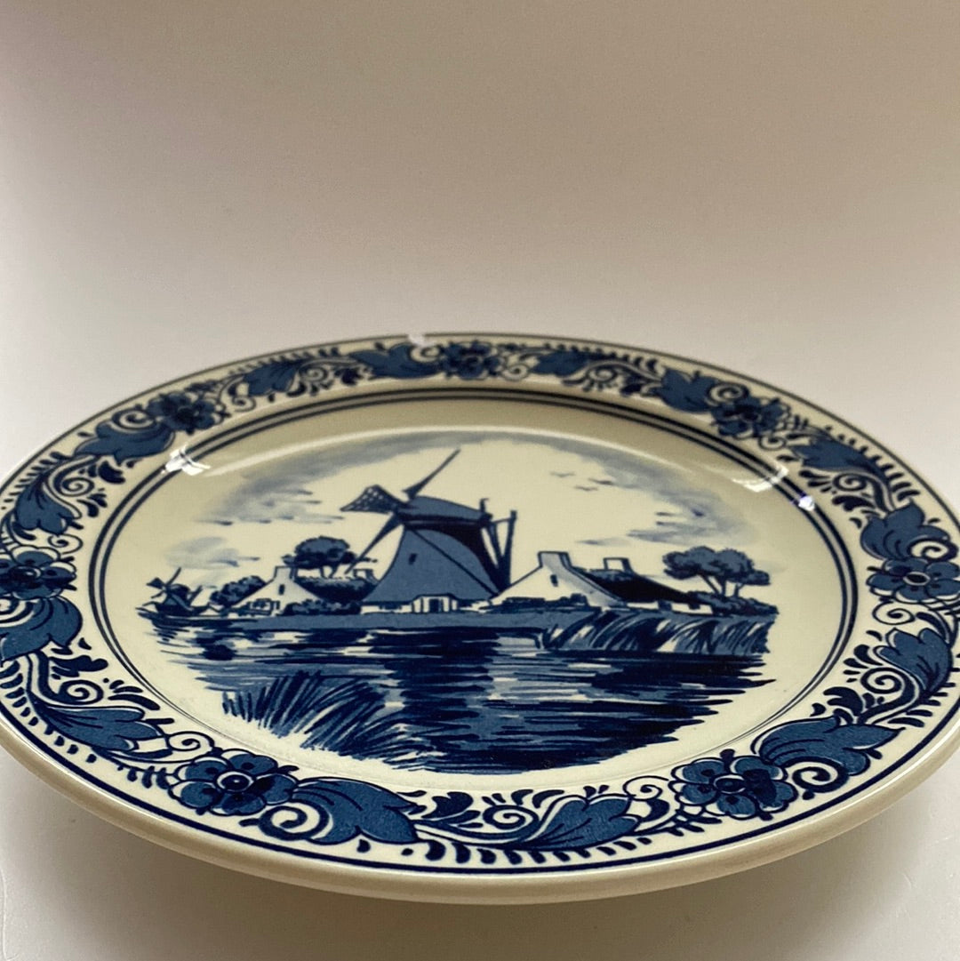 Blaue Delft’s Holland Wandteller Distel