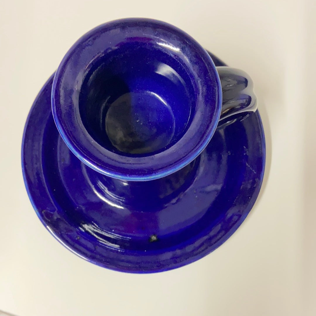 Blauer Kerzenständer Friedhelm Knoch