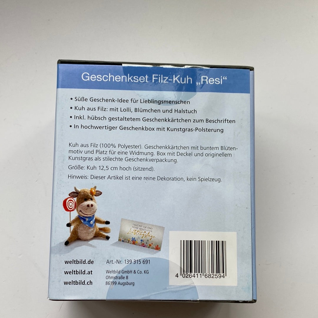 Geschenkset Filz-Kuh ,,Resi‘‘