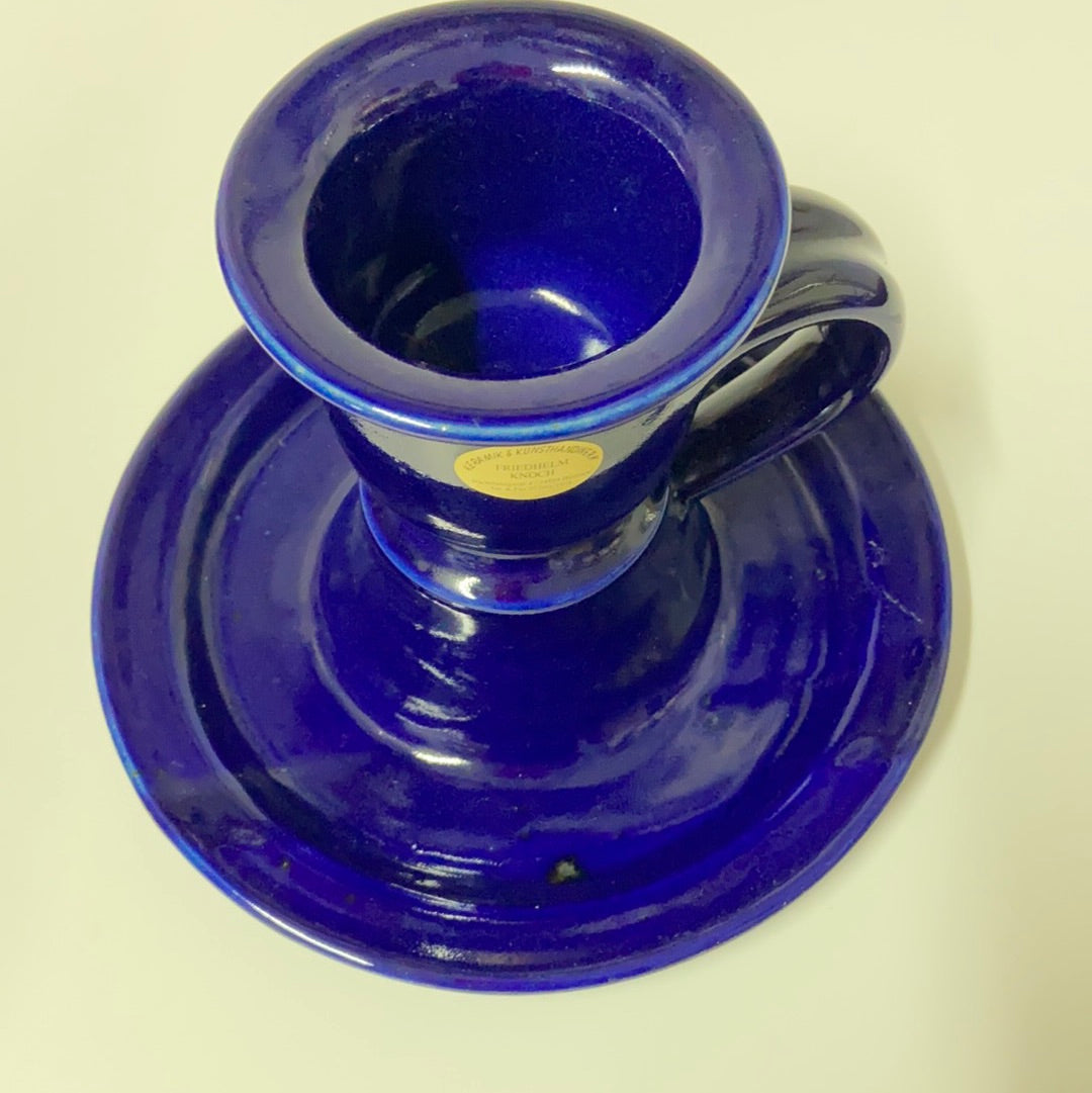 Blauer Kerzenständer Friedhelm Knoch