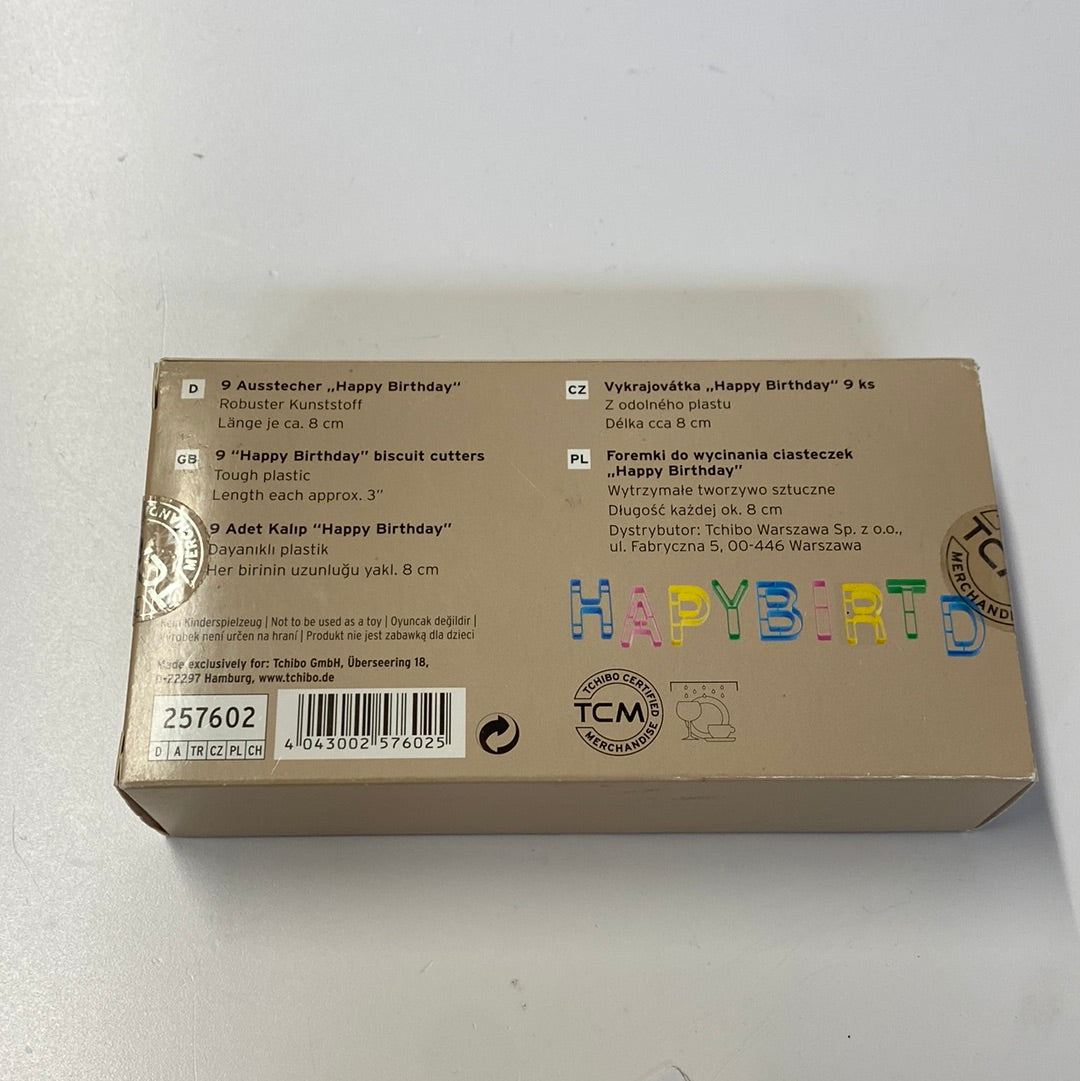 Happy Birthday 9 Ausstecher