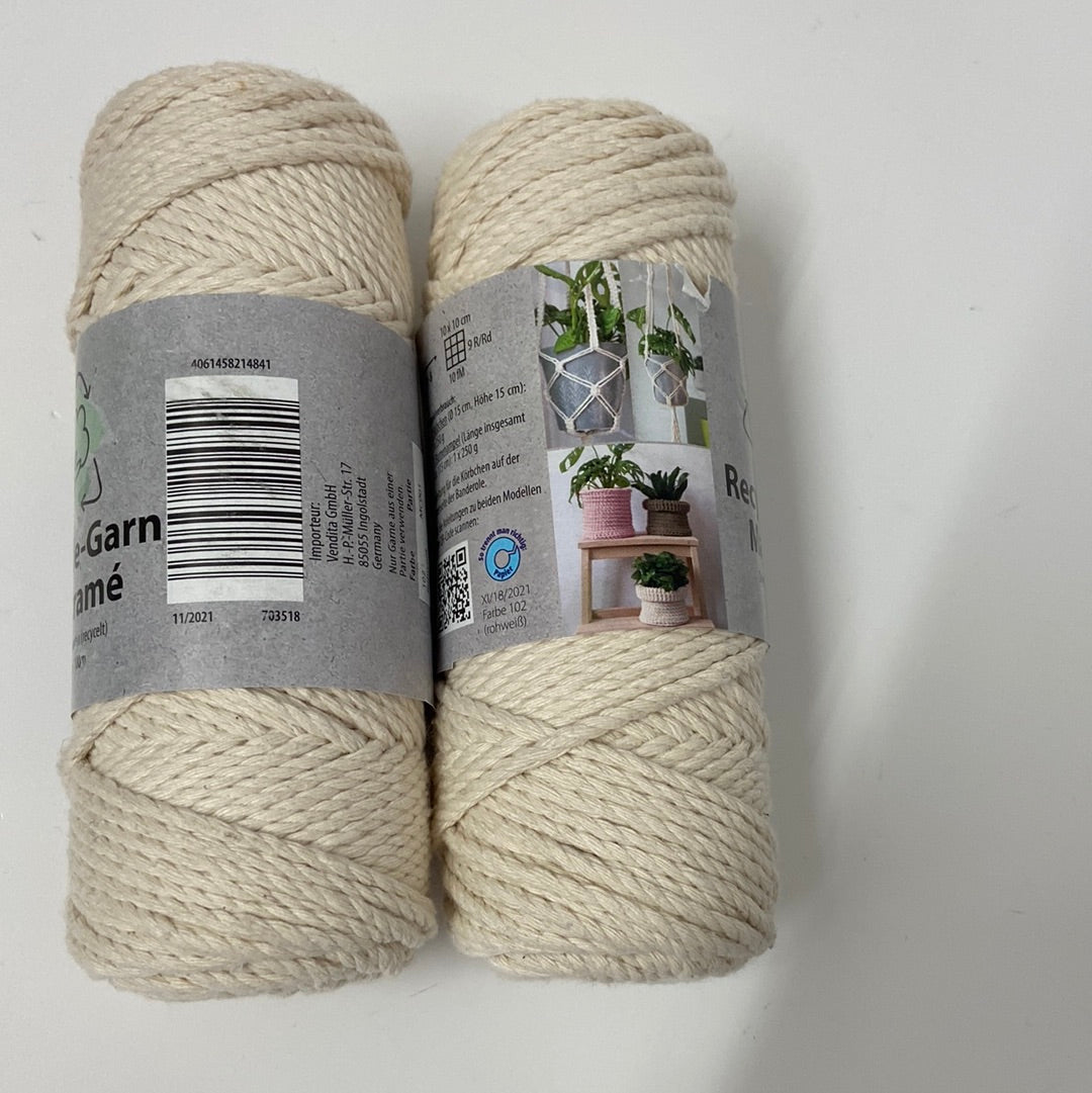 Recycle Garn Macramé