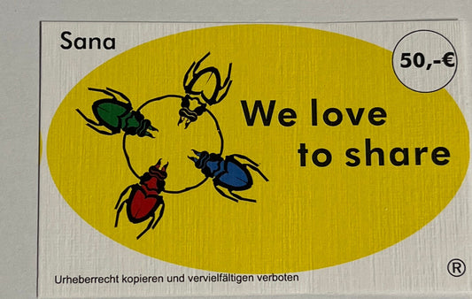 We love to Share Label Sana