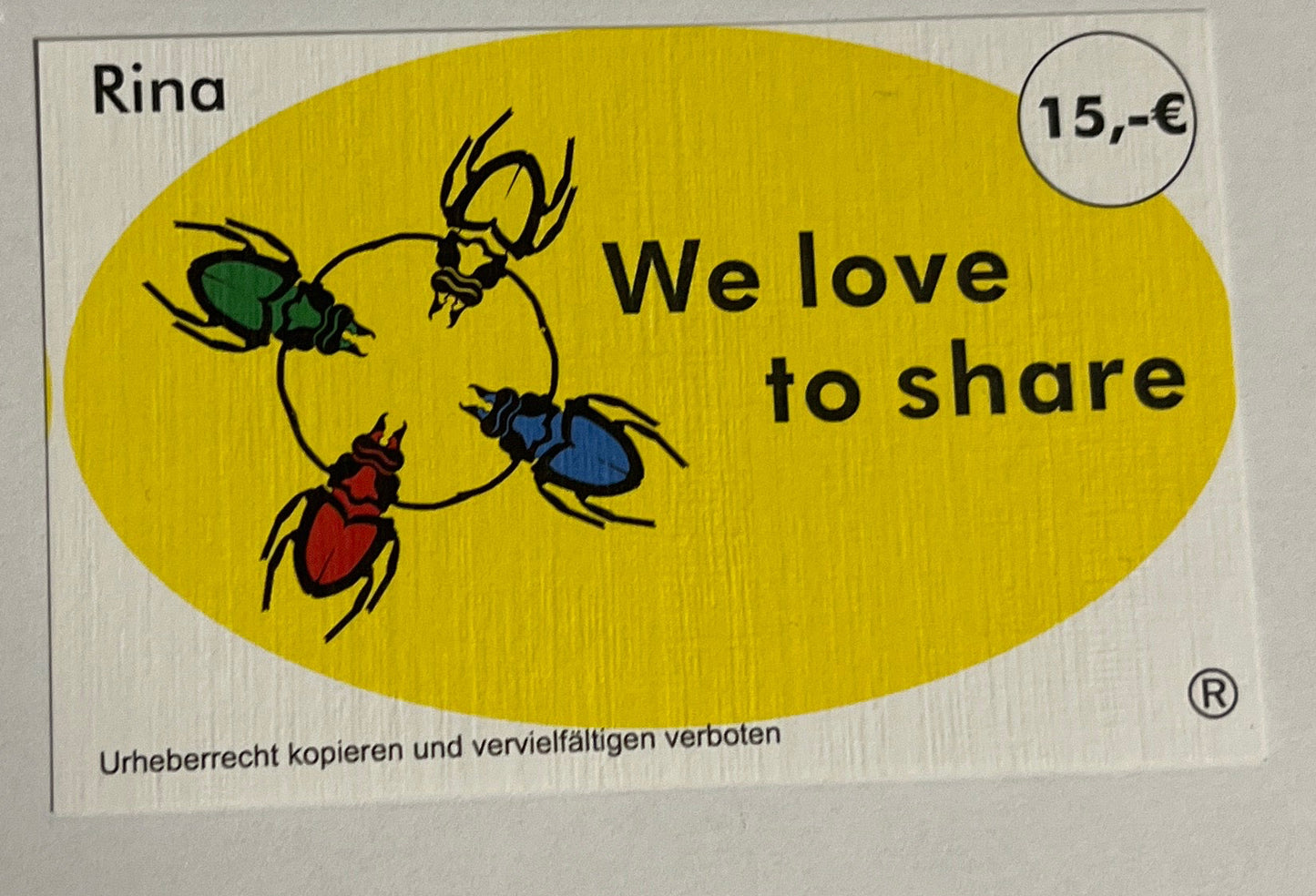 We love to share Label