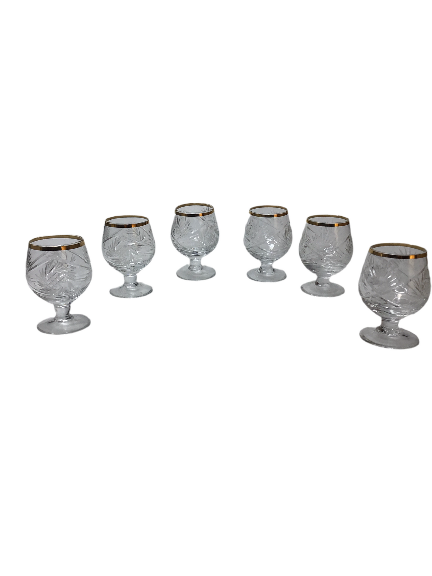 Schnapsgläser Kristallglas mit Goldrand 6er Set
