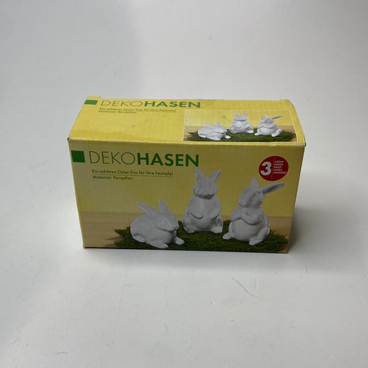 Dekohasen 3 Stück aus Porzellan