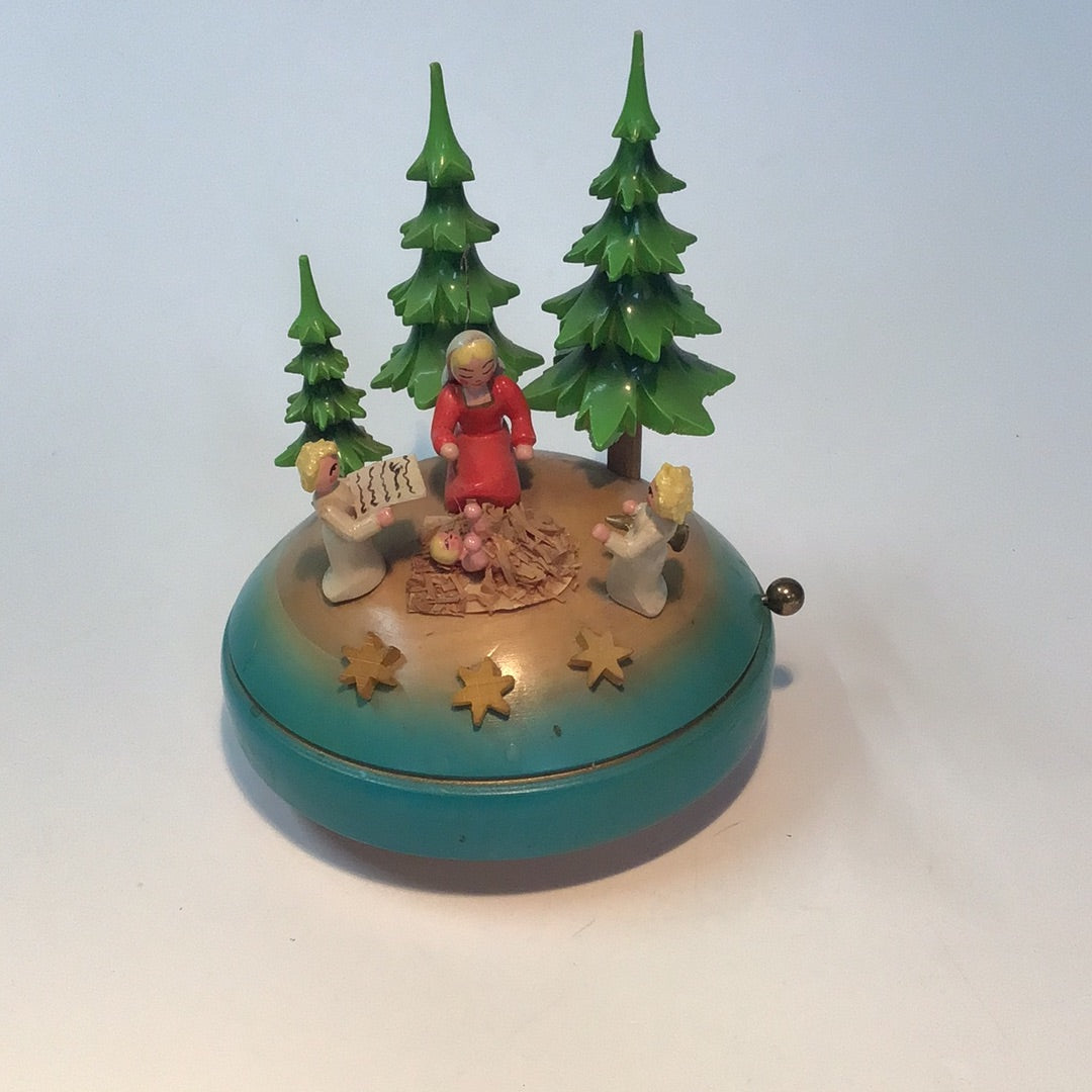 Spieluhr aus Holz Spieldose Christi Geburt  Weihnachtsdeko