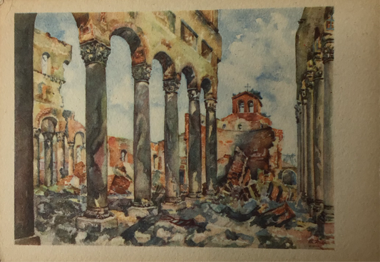 Alte Postkarte Abtei- und Pfarrkirche St. Bonifaz in München