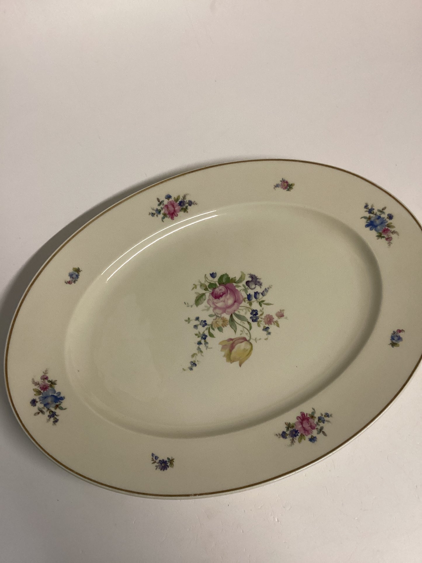Rosenthal Oval Platte mit Blumen