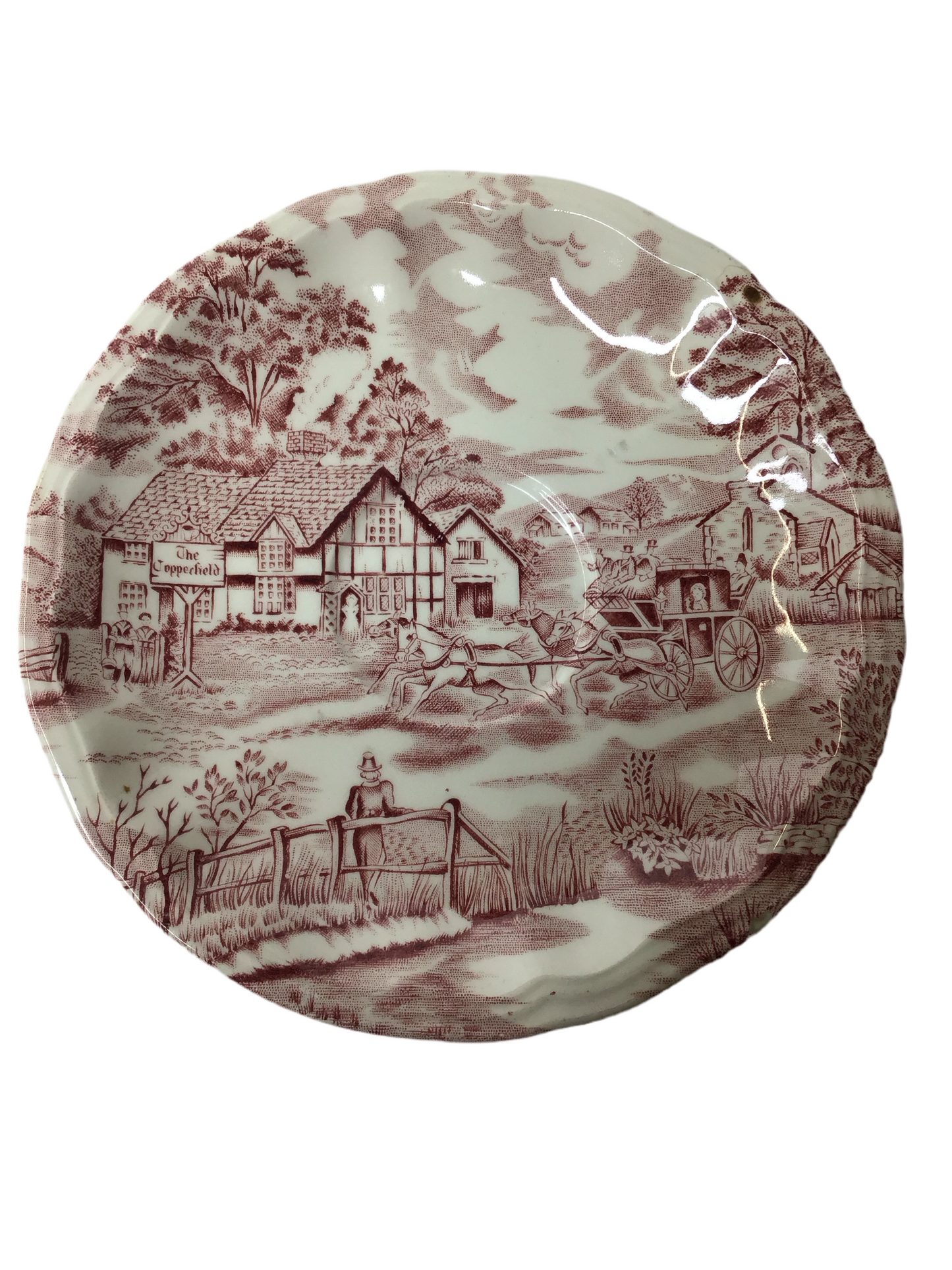 English Style Lune Ville Porzellan Untertasse