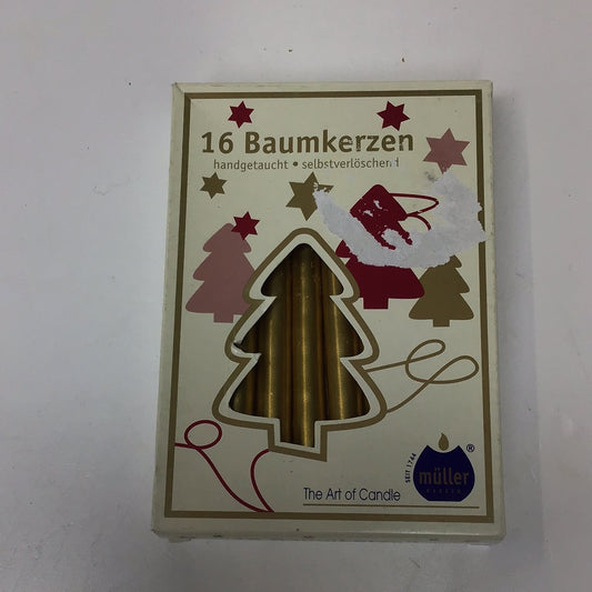 Baumkerzen 16 Stück, Gold
