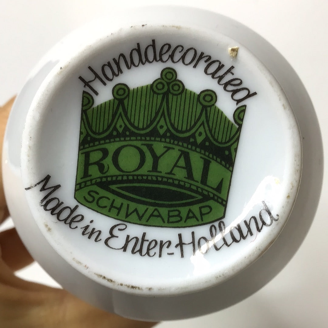Royal Schwabap Vase Hand Decorated Made In Enter-Holland
