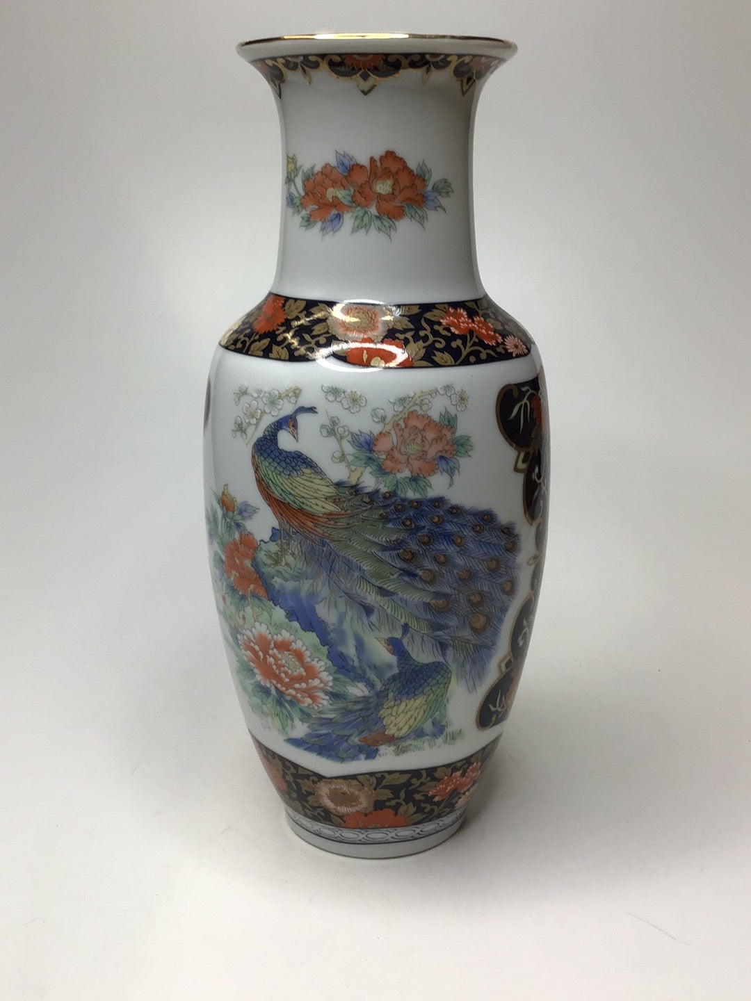 Royal Peacock Japan Vase aus Porzellan