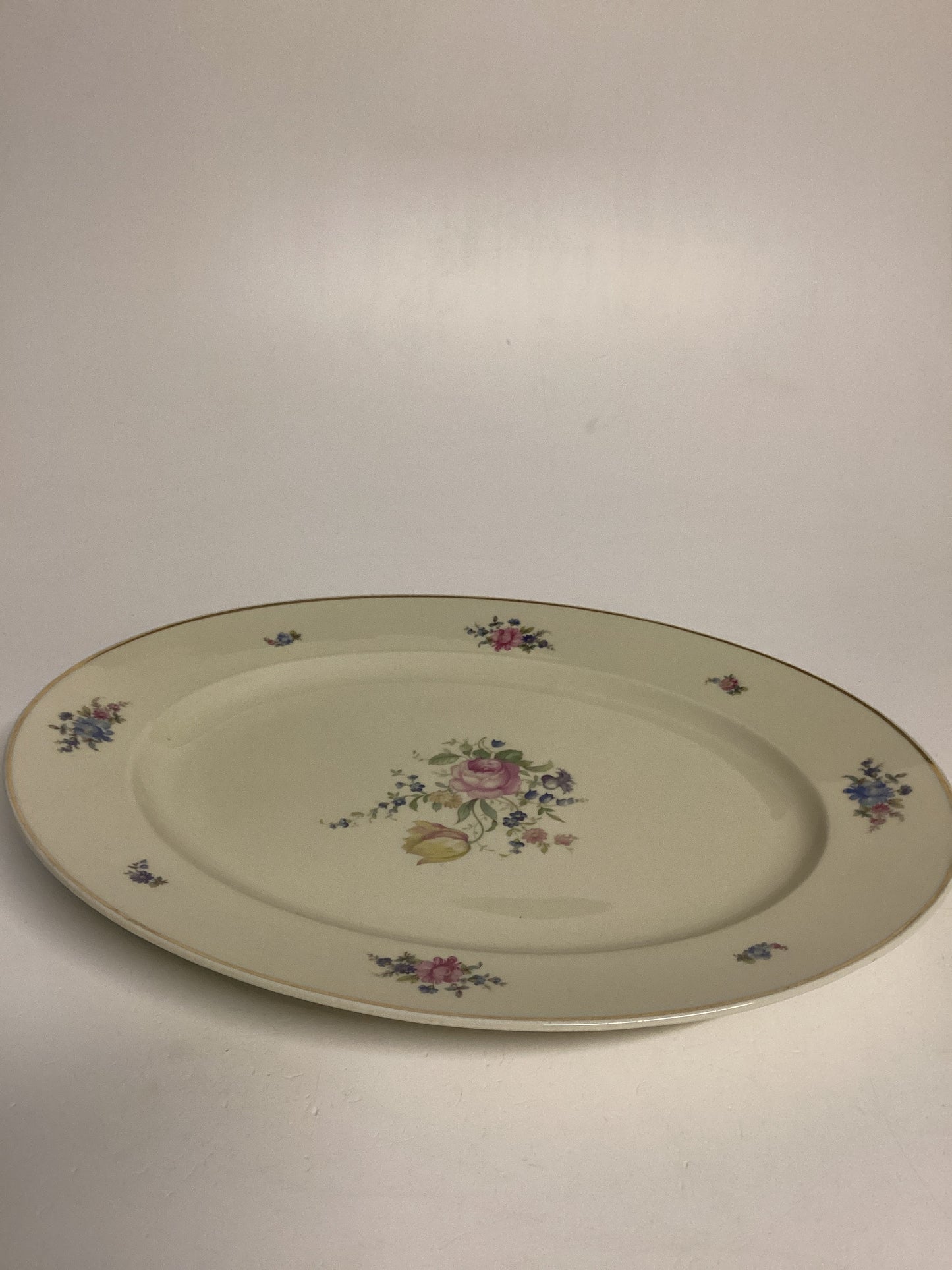 Rosenthal Oval Platte mit Blumen