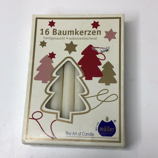 Baumkerzen 16 Stück, weiß