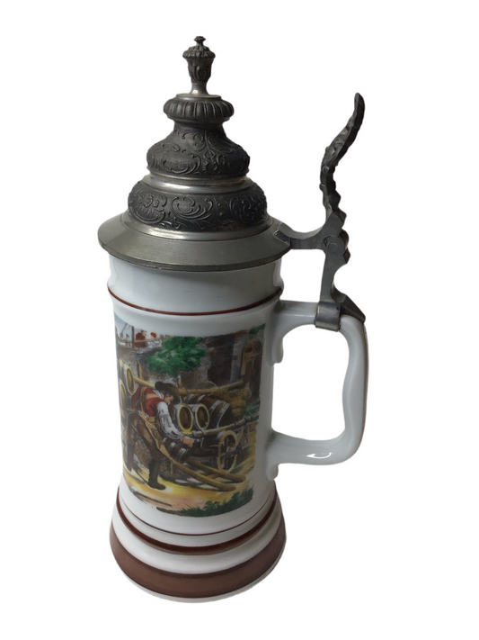 Rastal Porzellan Bierkrug mit Deckel