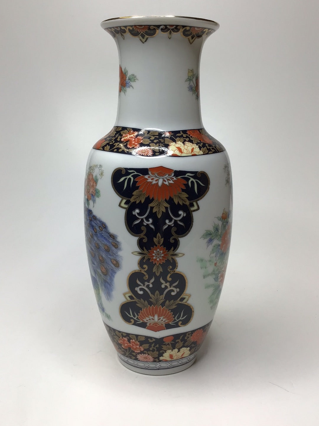 Royal Peacock Japan Vase aus Porzellan