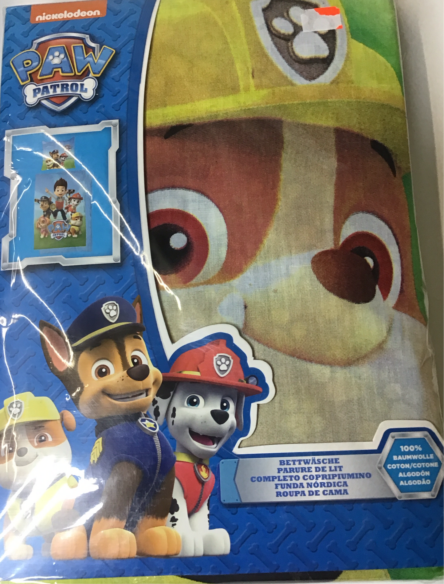 Nickelodeon Paw Patrol Bettwäsche Bettbezug Kopfkissen mit einem Spiel