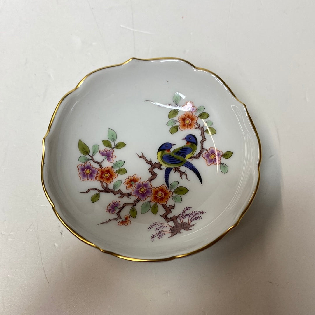 Meissen Schälchen mit Blumen und Vögel Motiv
