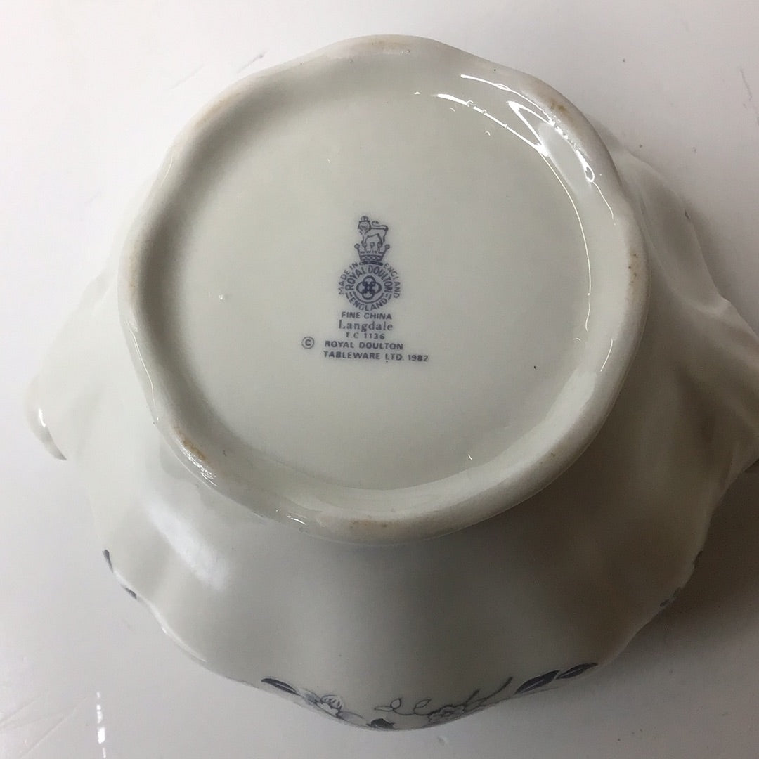 Royal Doulton Porzellan Milchkännchen und Zuckerdose