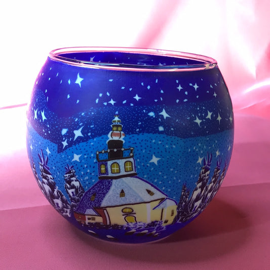 Christmas Line Teelichthalter Glaswindlicht