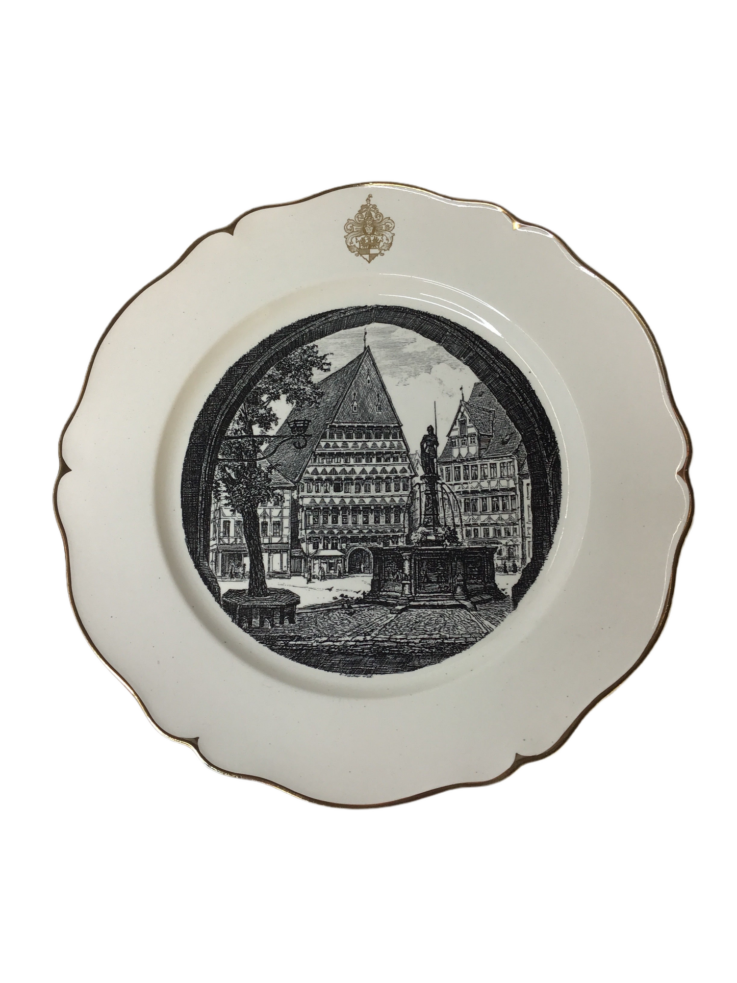 Villeroy und Boch Dresden Porzellan Wandteller Hildesheim Knochenhauer Amthaus