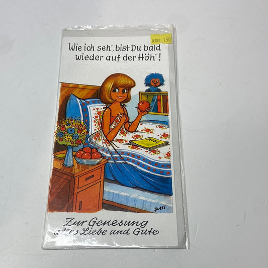 Karte gute Besserung Retro