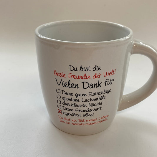 Du bist die beste Freundin der Welt Tasse