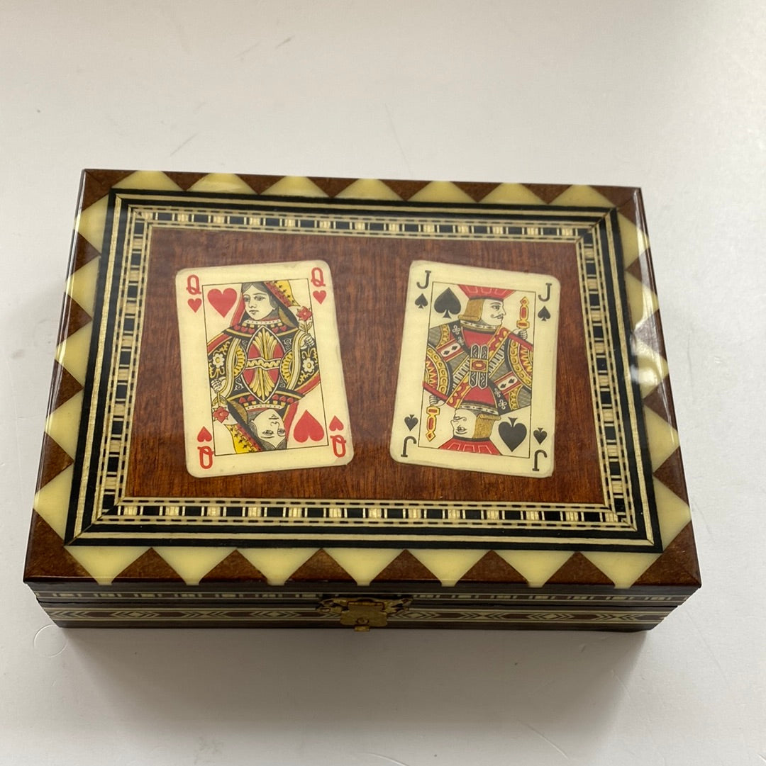 Spielkarten Schachtel aus Holz