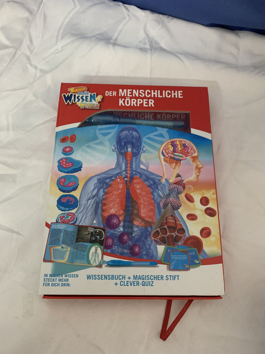 Der menschliche Körper Wissensbuch + Magischer Stift + Clever Quiz
