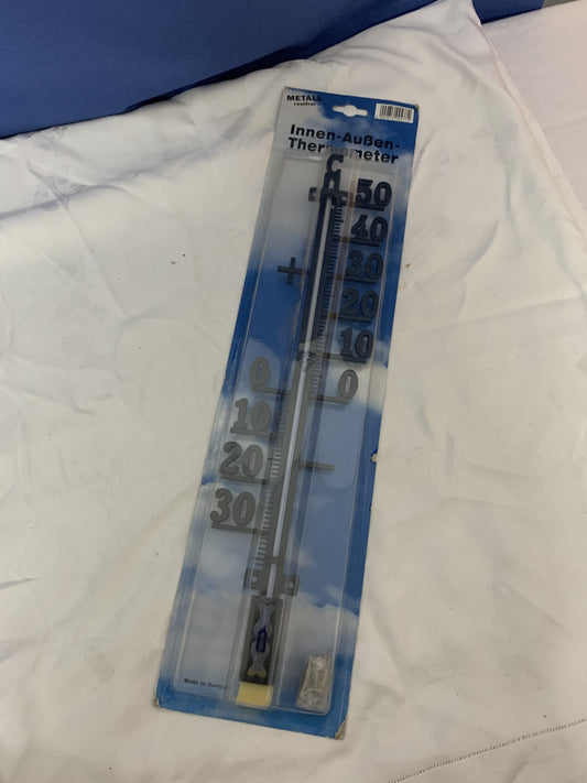 Innen-Außen  Thermometer, Metal Rostfrei, neu
