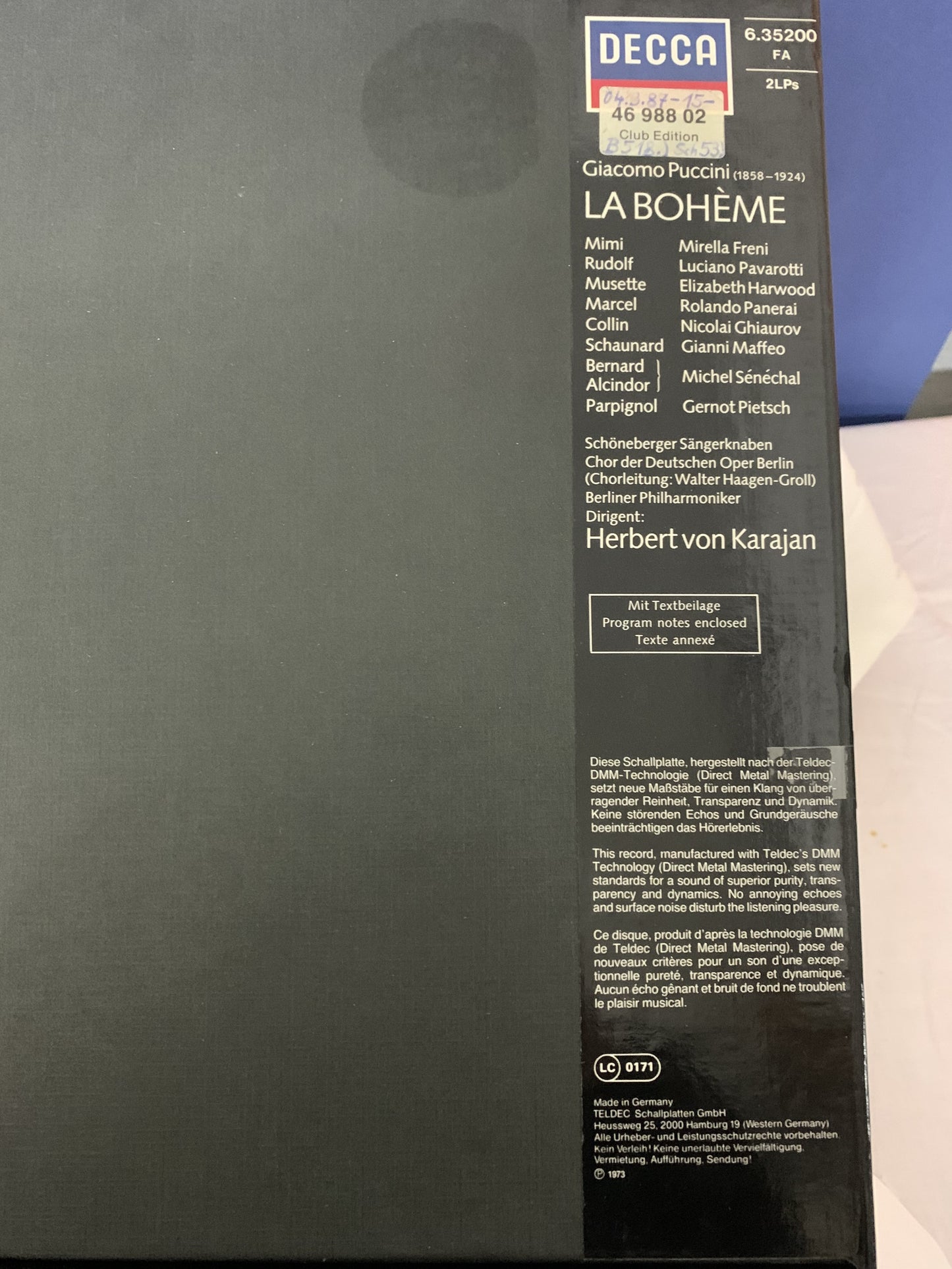 PUCCINI: La Boheme -  (2-LP-Box Decca 6.35200)