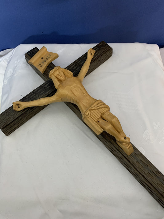 Vintage Holz Kreuz, Jesus am Kreuz, Wandbehänge