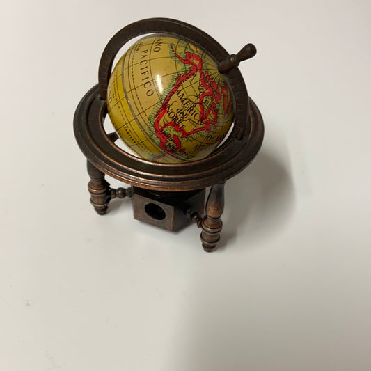 Globus Sammelteil in Kupferfassung 8cm auf 8cm