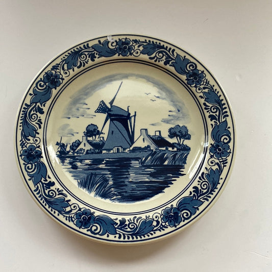 Blaue Delft’s Holland Wandteller Distel