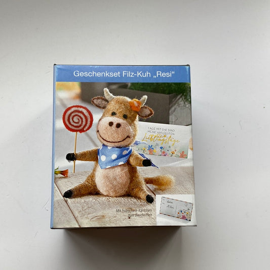 Geschenkset Filz-Kuh ,,Resi‘‘