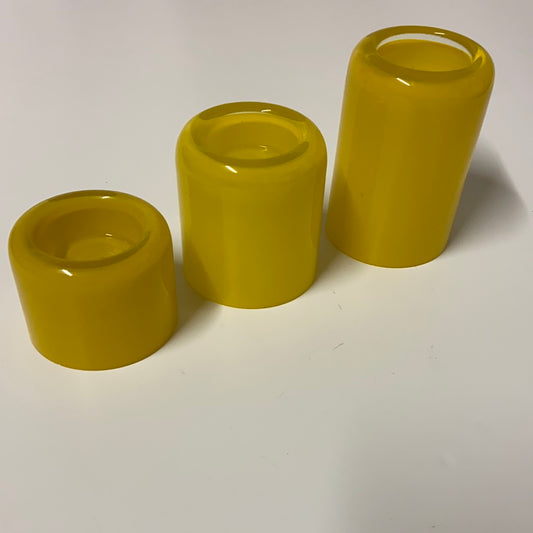Teelichthalter gelb Glas