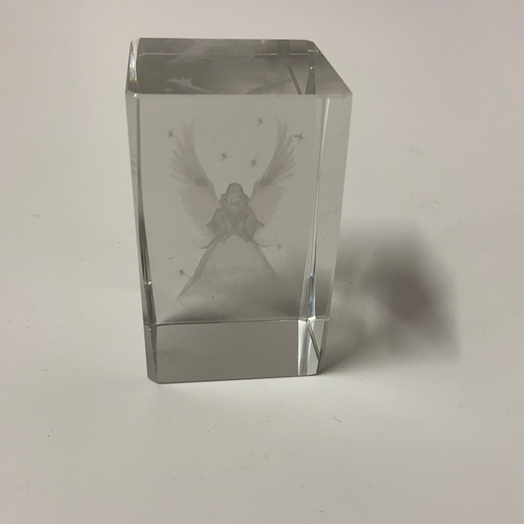 Engel im Glasblock 3D